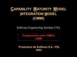 Estructura y lógica CMMI - Comparación con CMM