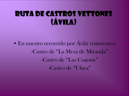 RUTA DE CASTROS VETTONES (ÁVILA)