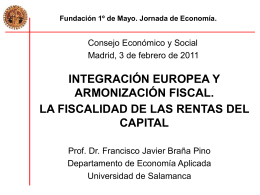 Integración europea y armonización fiscal.