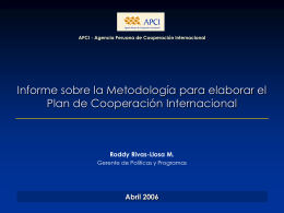 GPP - Metodología Plan de Cooperación