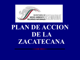 Plan de acción de la Zacatecana. SEMARNAT.