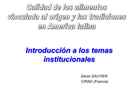 Introducción a los temas institucionales, Denis Sautier, Sinergi