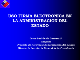 Uso de la firma electrónica en la Administración del Estado