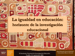 La igualdad en educación: horizonte de la investigación educacional