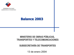 regulación del transporte - Subsecretaría de Transportes