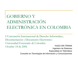 Gobierno y AdministraciÃ³n ElectrÃ³nica en Colombia