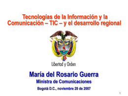 Mincomunicaciones - Dra. María Del Rosario Guerra