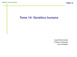 Tema 14: Genética humana