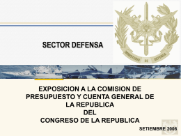 Ministerio de Defensa - Congreso de la República del Perú