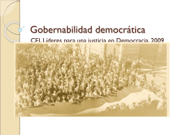 Gobernabilidad democrática - Centro de Estudios Judiciales