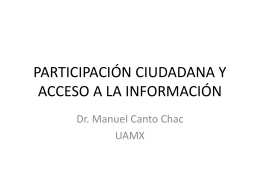 participación ciudadana y acceso a la información
