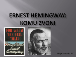 Ernest Hemingway: KOMU ZVONI
