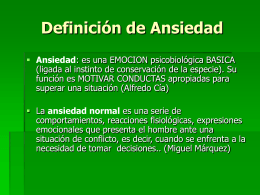 Definicion de Ansiedad