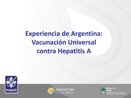 Hepatitis A : experiencia de Argentina en vacunación universal