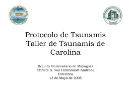 Protocolo de Tsunami - Red Sísmica de Puerto Rico
