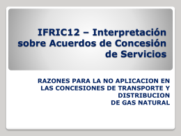 IFRIC 12 – Acuerdos de Concesión de Servicios