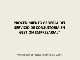 procedimiento general del servicio de