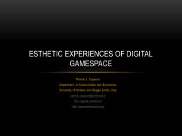 Interatività, esperienza e creatività digitale – tra il gioco e social media