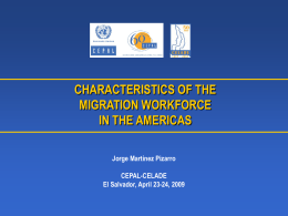Características de la fuerza laboral migratoria en las Américas