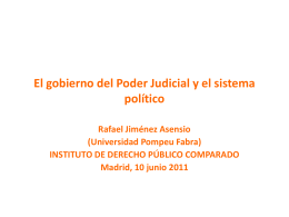El gobierno del Poder Judicial y el sistema político