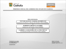 organigrama periodico oficial del gobierno del estado de coahuila