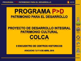 04 Colca - Programa P>D