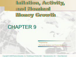 Chapter 9: Inflation, Activity, and Nominal Money Growth