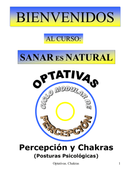 Percepción y Chakras - Proyecto: Sanar es Natural