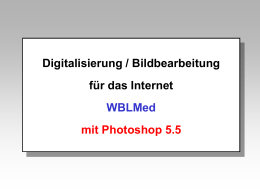 Digitalisierung / Bildbearbeitung für das Internet mit Photoshop 5.5