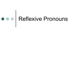 Reflexive Pronouns (Futuro).