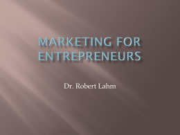 Marketing for Entrepreneurs 1