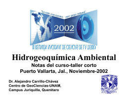 Fundamentos de Hidrogeoquímica - Centro de Geociencias ::.. UNAM