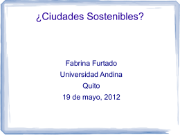 Ciudades Sostenibles - Estudios Ecologistas