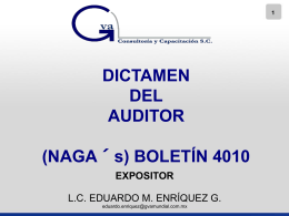 dictamen - Auditoría - GVA Consultoría y Capacitación S. C.