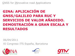 resultados - GINA - GNSS for INnovative road Applications
