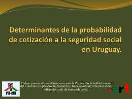 Determinantes de la probabilidad de cotización en Uruguay.