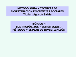 TEÓRICO 4 - Metodología y Técnicas de Investigación Social
