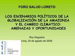 Roy Nogueira ForoSalud Loreto