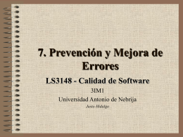 PrevencionErrores - Universidad Antonio de Nebrija