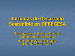 Jornadas de Desarrollo Sostenible en DEBEDESA