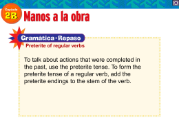 Preterite of regular verbs