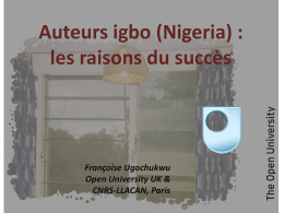Auteurs igbo (Nigeria) : les raisons du succès