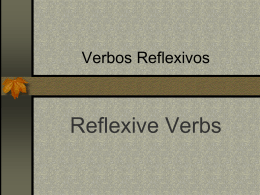 Verbs with reflexive Pronouns