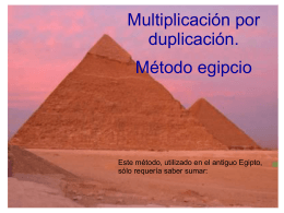 Multiplicación egipcia - matematicas Ricardo Vazquez