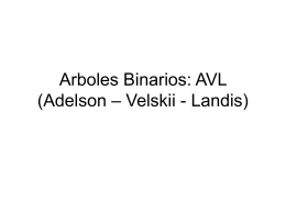 Arboles Binarios: AVL (Adelson – Velskii