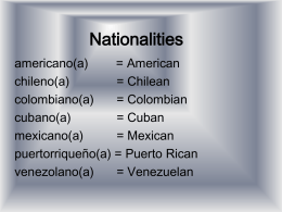 Nationalities - MsKellyFreire