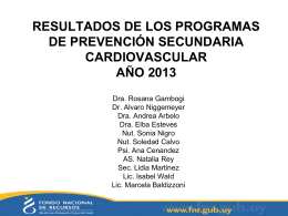 resultados de los programas de prevención secundaria