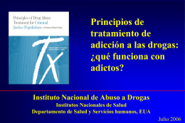 Principios de tratamiento de adicción a las drogas: ¿qué funciona