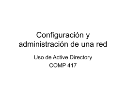Configuración y Administración de una Red (REDES 417)