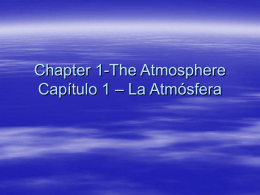 Chapter 1-The Atmosphere